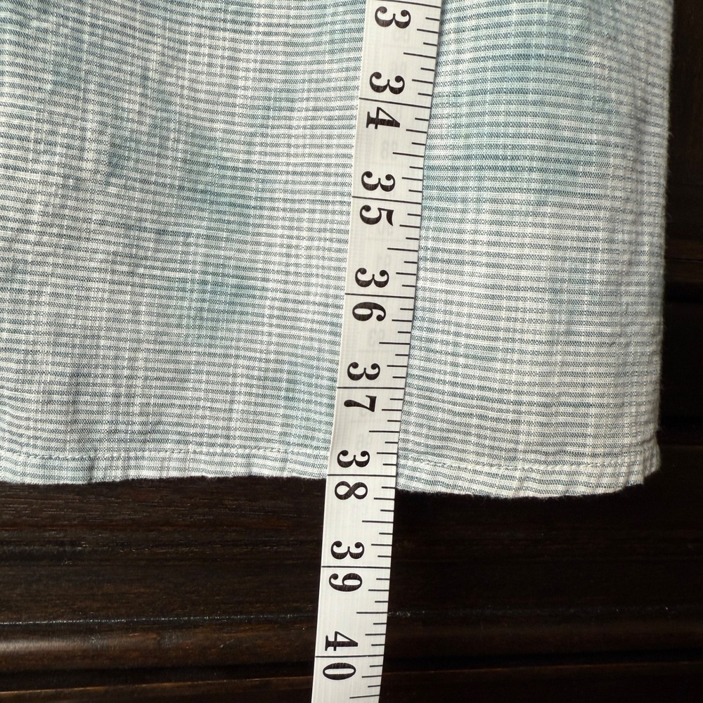 Roxy Cotton Button Front Slip Dress Stripe Midi Spaghetti‎ Strap S Minimal - Picture 12 of 16